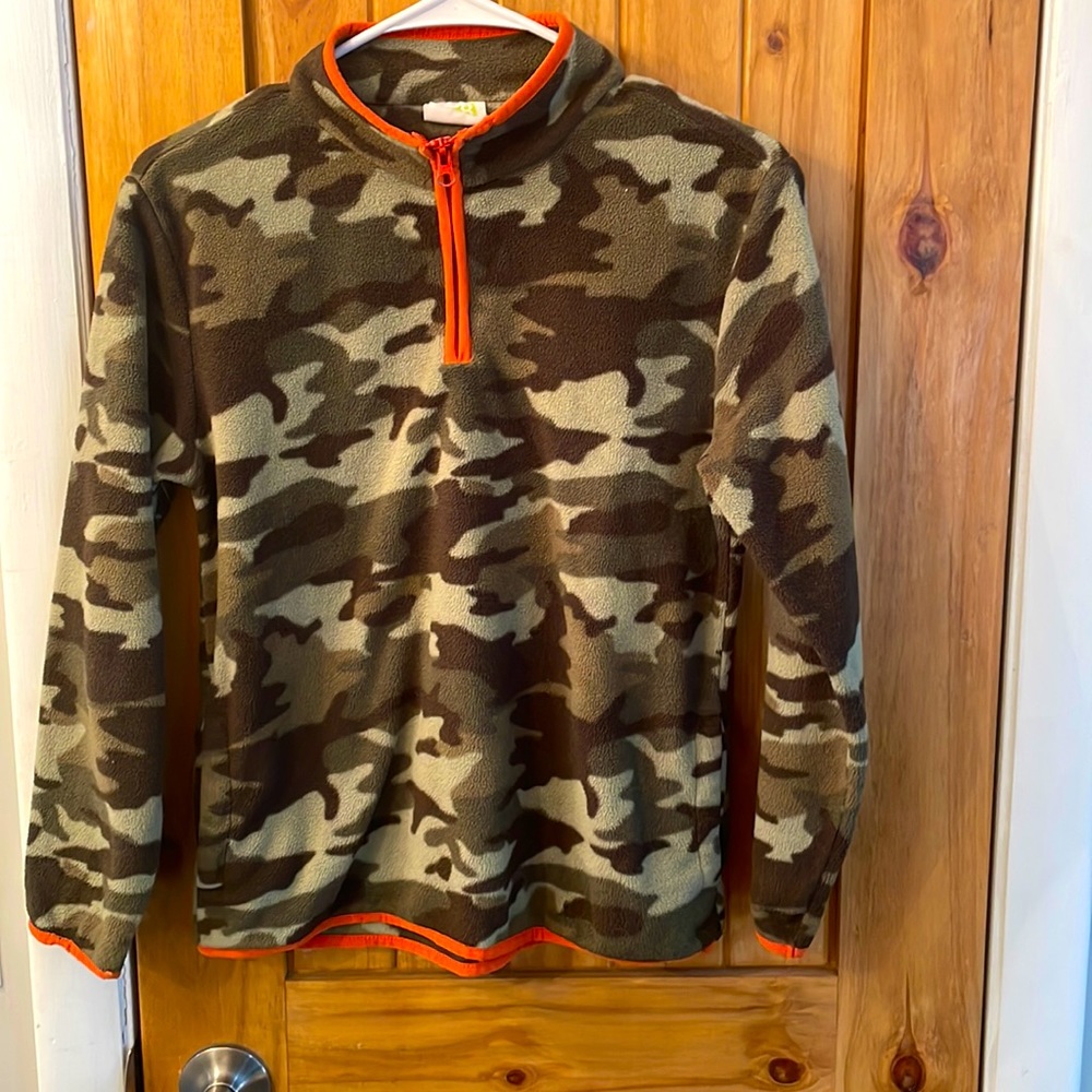 Boys L Camo Fleece Pullover